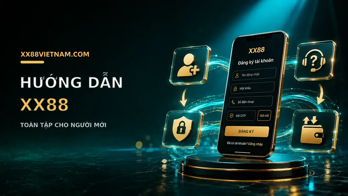 Điện thoại và các bước thao tác minh họa cho Hướng Dẫn XX88