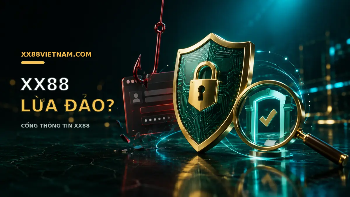 Lá chắn chặn liên kết giả mạo minh họa cho cảnh báo XX88 lừa đảo
